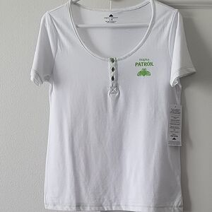 Patron-Women's White Short Sleeve Top